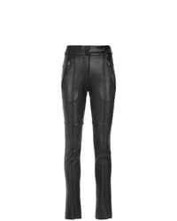 Черные кожаные узкие брюки от Gloria Coelho