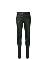 Черные кожаные узкие брюки от Haider Ackermann