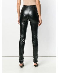 Черные кожаные узкие брюки от M Missoni