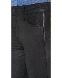 Черные кожаные узкие брюки от Joe's Jeans