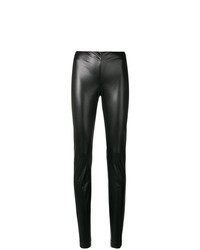 Черные кожаные узкие брюки от M Missoni