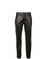 Черные кожаные узкие брюки от Nili Lotan