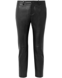 Черные кожаные узкие брюки от Nili Lotan