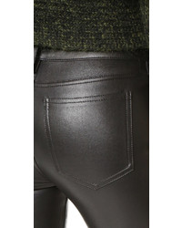 Черные кожаные узкие брюки от Mackage