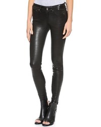 Черные кожаные узкие брюки от Rag & Bone
