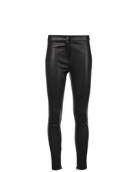 Черные кожаные узкие брюки от Robert Rodriguez