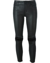 Черные кожаные узкие брюки от RtA