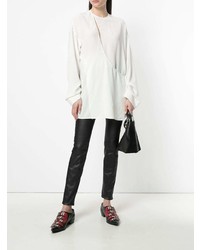 Черные кожаные узкие брюки от Haider Ackermann