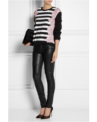 Черные кожаные узкие брюки от BLK DNM