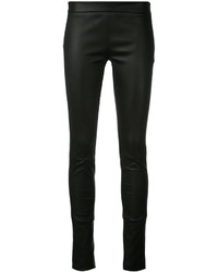 Черные кожаные узкие брюки от Tom Ford