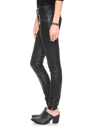 Черные кожаные узкие брюки от Free People