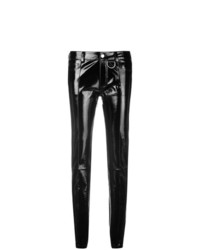 Черные кожаные узкие брюки от Zadig & Voltaire