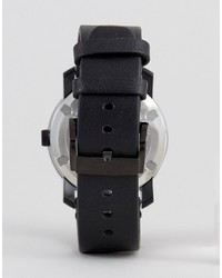 Мужские черные кожаные часы от Movado