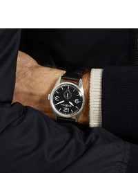 Мужские черные кожаные часы от Bell & Ross