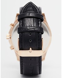 Мужские черные кожаные часы от Sekonda