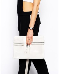 Женские черные кожаные часы от Daniel Wellington