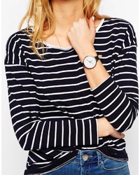 Женские черные кожаные часы от Asos