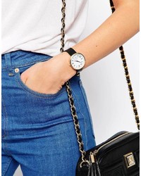 Женские черные кожаные часы от Asos