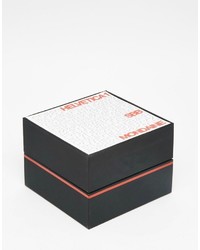 Мужские черные кожаные часы от Mondaine