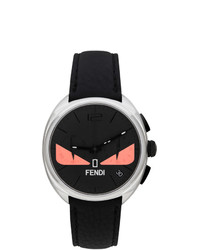 Мужские черные кожаные часы от Fendi