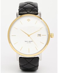 Женские черные кожаные часы от Kate Spade