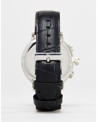 Мужские черные кожаные часы от Accurist