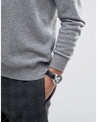 Мужские черные кожаные часы от Simon Carter