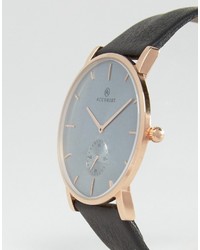 Мужские черные кожаные часы от Accurist