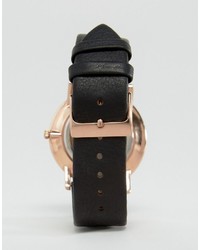 Мужские черные кожаные часы от Accurist