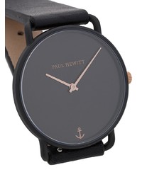 Женские черные кожаные часы от PAUL HEWITT