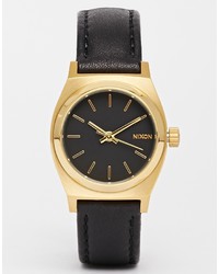 Женские черные кожаные часы от Nixon