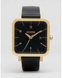 Мужские черные кожаные часы от Nixon