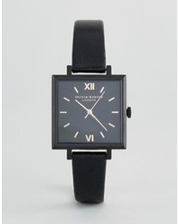 Мужские черные кожаные часы от Olivia Burton