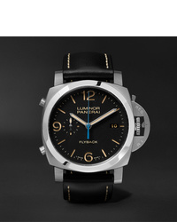 Мужские черные кожаные часы от Panerai