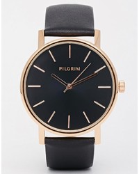 Женские черные кожаные часы от Pilgrim