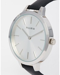 Женские черные кожаные часы от Pilgrim