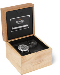 Мужские черные кожаные часы от Shinola