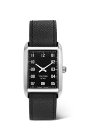 Мужские черные кожаные часы от Tom Ford Timepieces