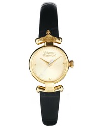 Женские черные кожаные часы от Vivienne Westwood