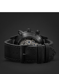 Мужские черные кожаные часы от Maurice de Mauriac