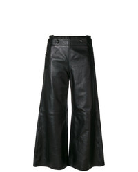 Черные кожаные широкие брюки от Golden Goose Deluxe Brand