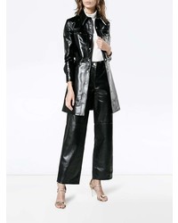 Черные кожаные широкие брюки от Calvin Klein 205W39nyc