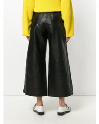 Черные кожаные широкие брюки от Golden Goose Deluxe Brand