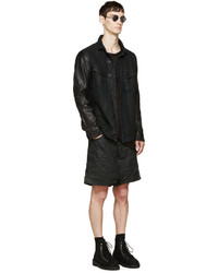 Мужские черные кожаные шорты от 11 By Boris Bidjan Saberi