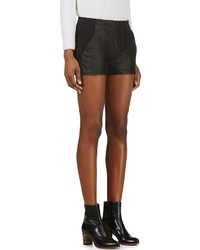 Женские черные кожаные шорты от Raquel Allegra