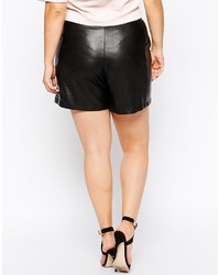 Женские черные кожаные шорты от Asos