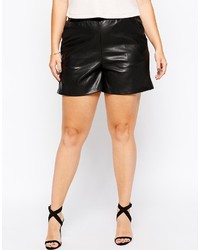 Женские черные кожаные шорты от Asos