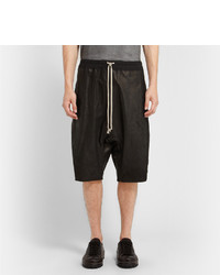 Мужские черные кожаные шорты от Rick Owens