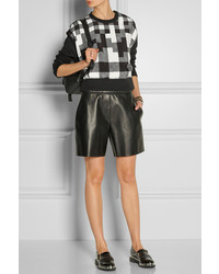 Женские черные кожаные шорты от Neil Barrett
