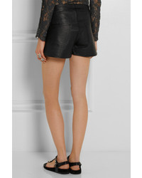Женские черные кожаные шорты от Lot 78